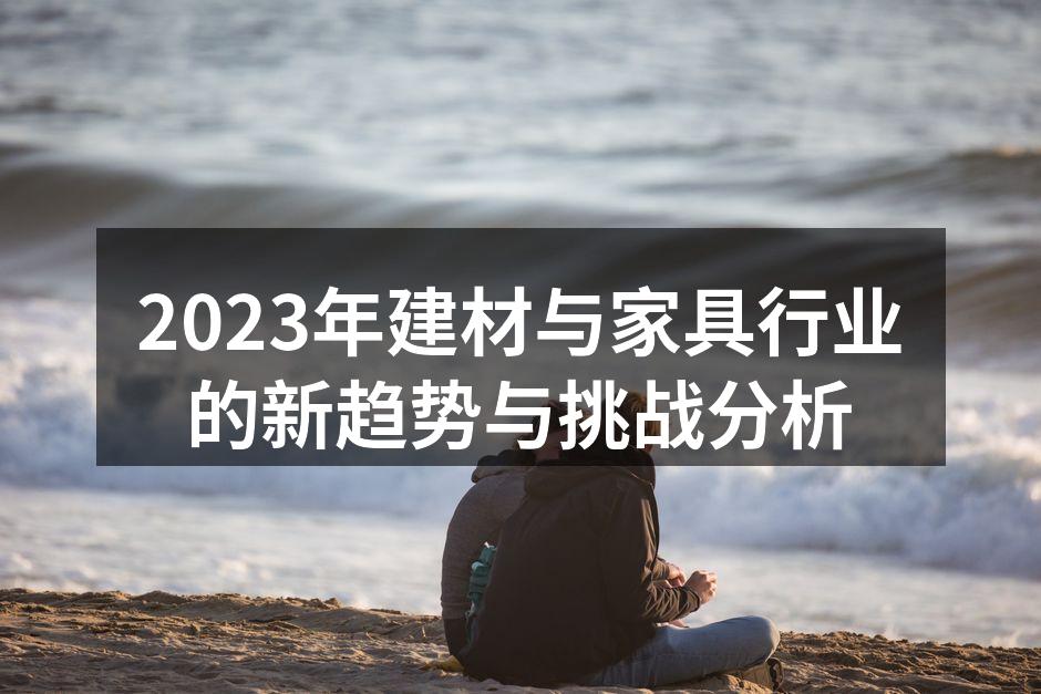2023年建材与家具行业的新趋势与挑战分析